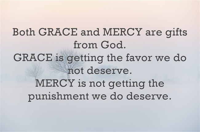 Grace And Mercy Whats The Difference Letterpile