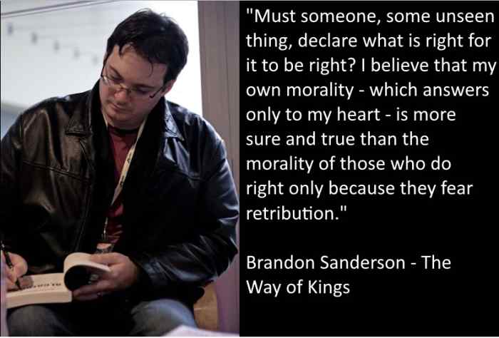 "Must someone, some unseen thing, declare what is right for it to be right? I believe that my own morality -- which answers only to my heart -- is more sure and true than the morality of those who do right only because they fear retribution.”