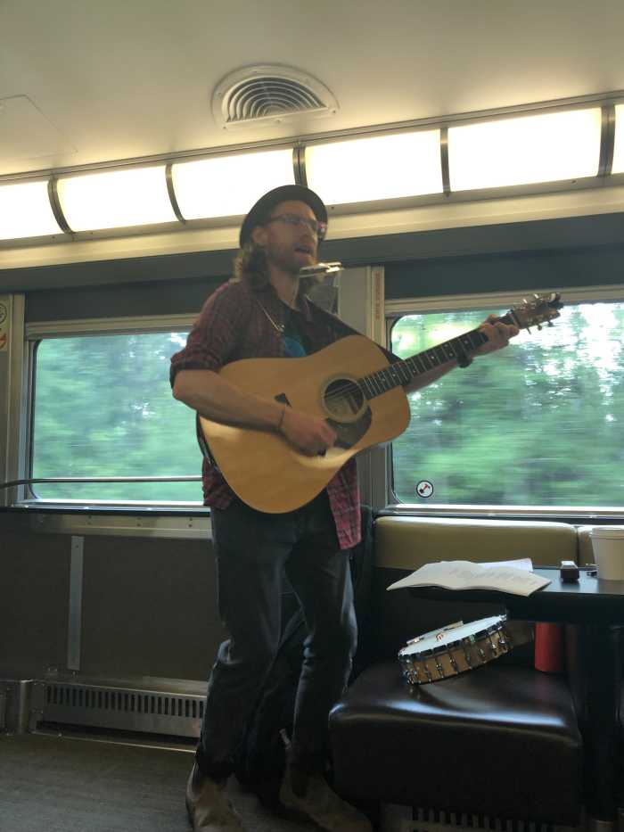 In exchange for the train ride, musicians provide live music twice daily on these VIA Rail trips across Canada