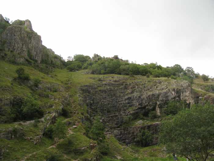 Look at the sky, look at the trees, what will you find beyond the summit? (Cheddar Gorge, Somerset)