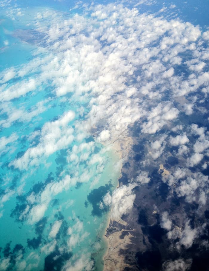 Passiving Over the West Shore Line of Andros Island