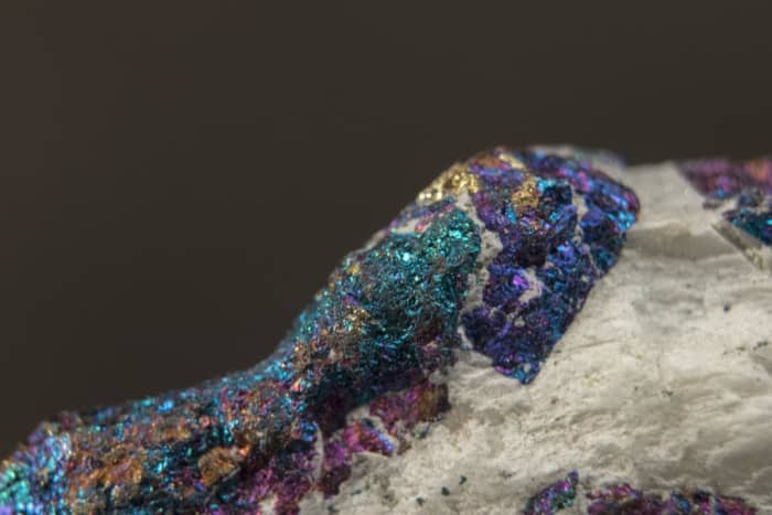 Bornite is also known as peacock ore due to its beautiful colouring.
