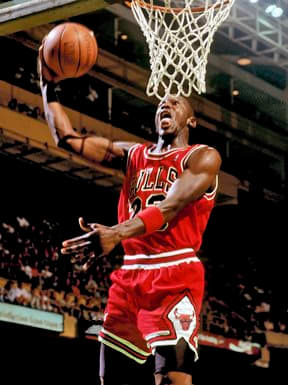 Michael Jordan of the Chicago Bulls