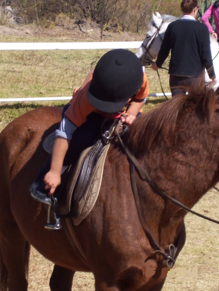 Ensure that you have good riding technique and that your feet are positioned correctly in the stirrups.