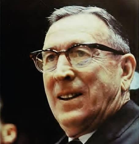 Coach John Wooden (photo circa 1972) guided UCLA from 1948–1975, including 10 national championships, an 88-game winning streak, and two other winning streaks of 40+ games.