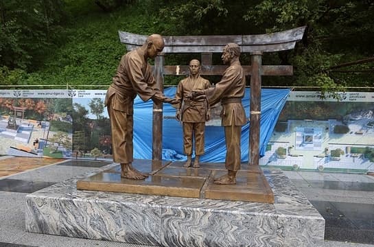 Statue in Vladivostok, Russia dedicated to Oshchepkov. It was unveiled in September 2016.