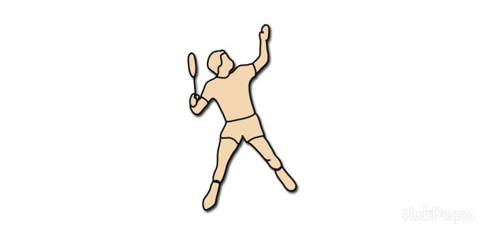 Badminton Smash Figure 1: Begin shifting your weight to your back leg, point your non-racket arm toward the shuttlecock, and hold your racket upward with an uncocked wrist