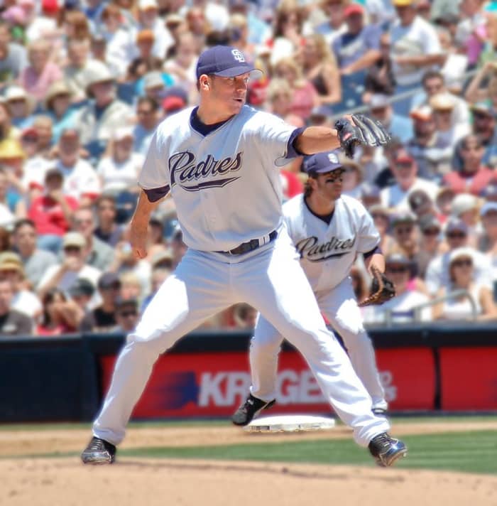 Jake Peavy pitching for the San Diego Padres, May 28, 2006.