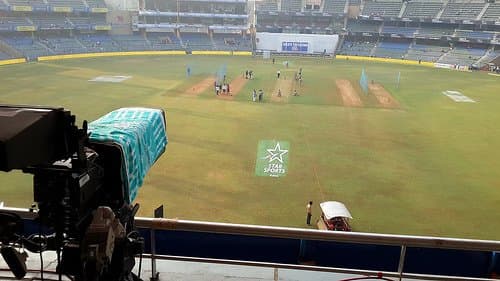 A shot taken from the third tier of the Sachin Tendulkar stand.