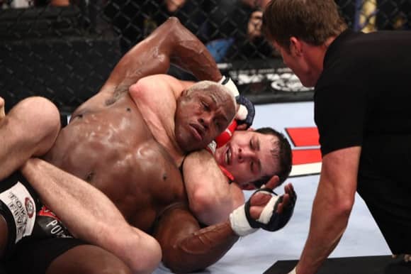 Gracie rear naked choke. Tap or sleep.