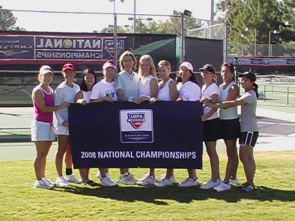 The 2008 Golden Gate Park Women's 4.5 team representing USTA Norcal at the Adult League National Championships, October 2008.