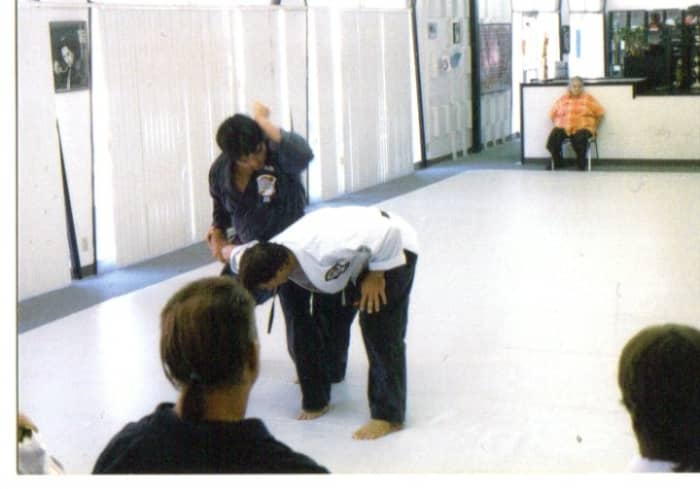 A human being's upright posture give the person the capacity to use gravity to aid in adding power to downward strikes.