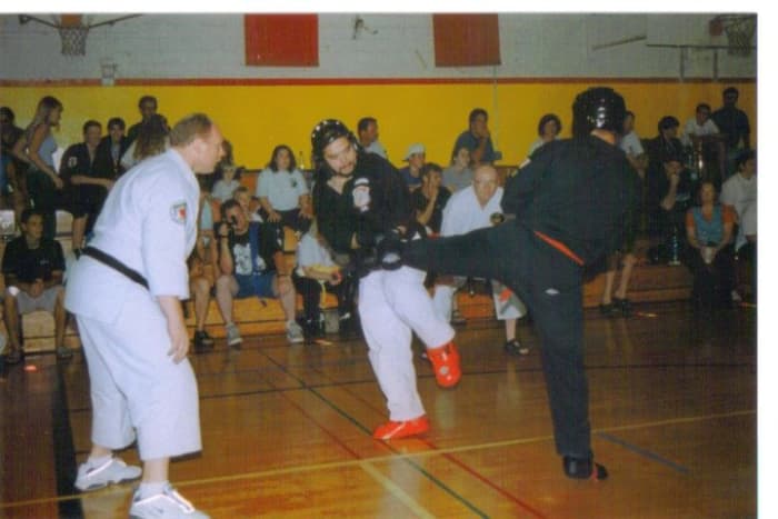 It is important to wear protection when you are sparring to cut down on and avoid injuries.