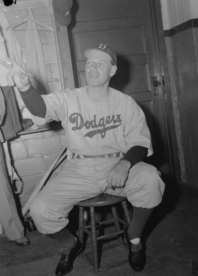 Leo Durocher was Jackie Robinson's first manager in Major League Baseball, and was a friend to him when some of the Dodgers attempted to revolt against the fact there a black player on the roster.