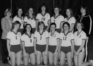 Bun huggers were very popular for many years. These volleyball uniforms had shorter shorts, but baggier tops than most teams today.
