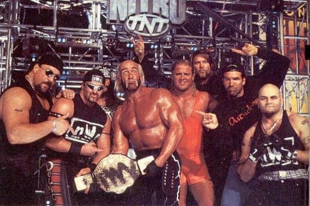 The New World Order consisted on WWF defectors such as Hulk Hogan, Kevin Nash and Scott Hall as well as WCW originals such as Konnan and Buff Bagwell.