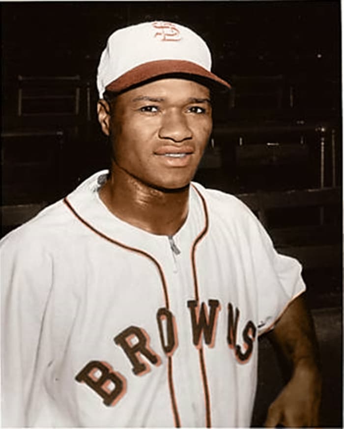 Hank Thompson in 1947 when he became the St. Louis Browns' first black player and MLB's third.
