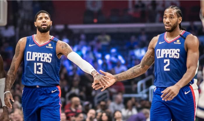 Paul George has significantly small hands for his height. His hands are the size of a baby as compared to the humongous hands of Kawhi Leonard. George stands taller than Kawhi yet his hand length is almost 15% shorter and span 25% narrower than Kawhi