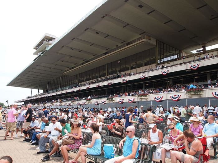 When a Triple Crown is on the line, the Belmont Grand Stand is packed.