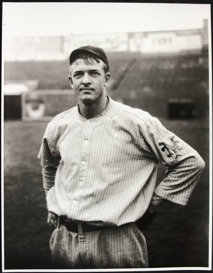 The greatest pitcher in the history of the Giants is Christy Mathewson, who is seen here in 1912. A charter member of the Baseball Hall of Fame, Mathewson hold numerous franchise records that will never be broken.