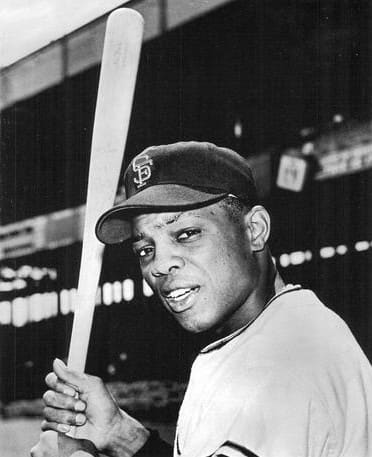 Former San Francisco Giants outfielder and Baseball Hall of Famer Willie Mays prepares for the 1961 season. The two-time Most Valuable Player is one of the greatest Major League Baseball players of all time.