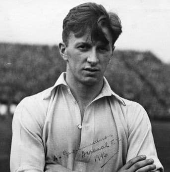 Albert Sigurður Guðmundsson is shown here while at Arsenal in 1946. Iceland's first professional football player, Albert Sigurður's footballing lineage includes his grandson and famed Icelandic commentator Guðmundur Benediktsson.