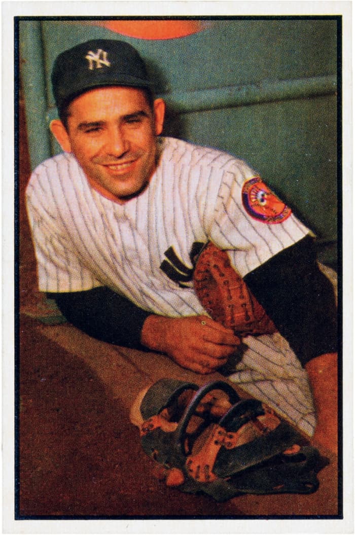 Yogi Berra's 1953 Bowman card.