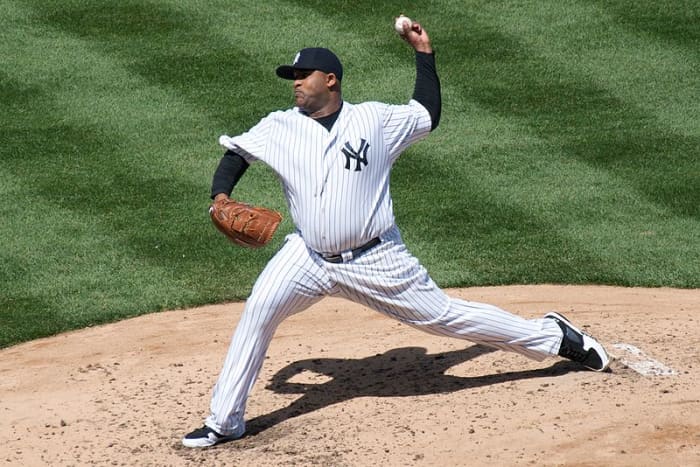 Former Yankees pitcher C.C. Sabathia has a respectable .207 career batting average.