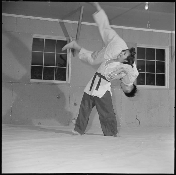 Judo emphasizes throws, some of which are very deadly and executed in a way to do damage to the attacker.