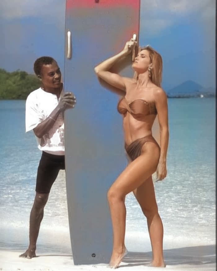 The algorithm works well with a variety of skin tones. Notice how it started to color the surfboard red but unfortunately wimped out. This is a photo that will need some hand correcting.