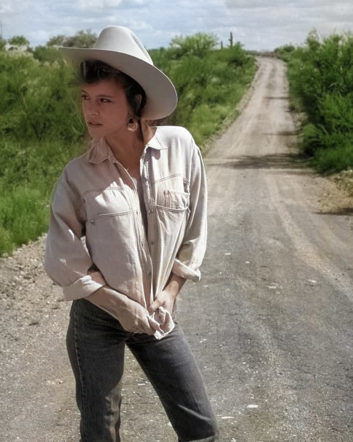 The algorithm did a pretty good job on this photo, but unfortunately missed the cowgirl's hands, a common problem.