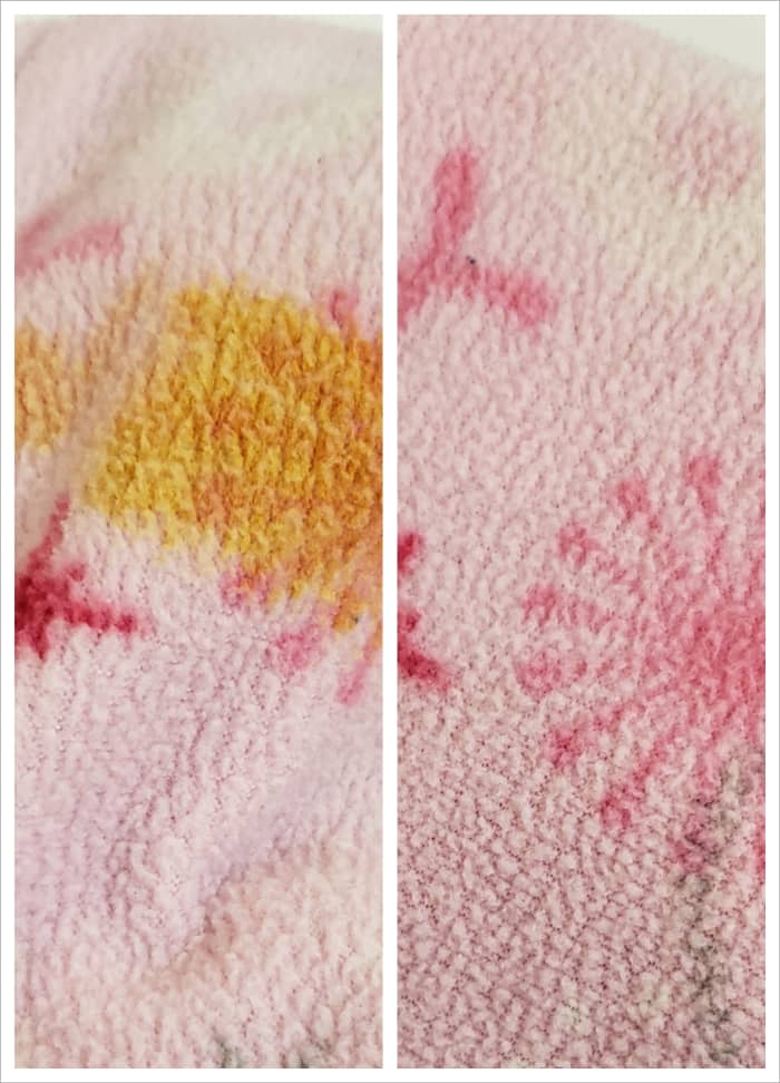 Before and After Removing the Mustard Stain