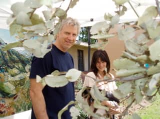 The two treesitters, out on bail, were interviewed at the booth. They also gave a talk to the congregation of my church the next day. We supported them with donations to their legal fund.