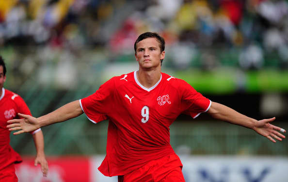 Haris Seferovic celebrates scoring a goal against Japan in the 2009 FIFA U-17 World Cup. Seferovic, of Bosnian descent, went on to finish as joint top goal scorer as he would go on to represent Switzerland in the 2014 World Cup.