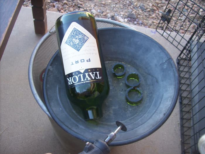 Free empty bottles are everywhere. It is an unlimited source of material. Hang on to those beer bottles in green, brown, and clear glass.