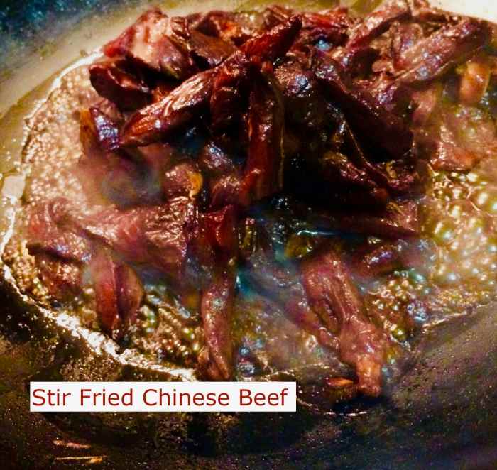 Chinese-style stir-fried beef with noodles