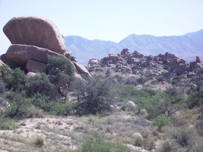 Looking South Toward Arizona's Dragoon Mountains from Texas Canyon Rest Stop on Interstate 10