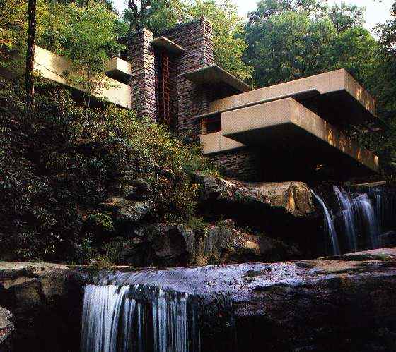 Famed architect Frank Lloyd Wright's "Fallingwater" design utilized the feng shui concepts of wind meeting water