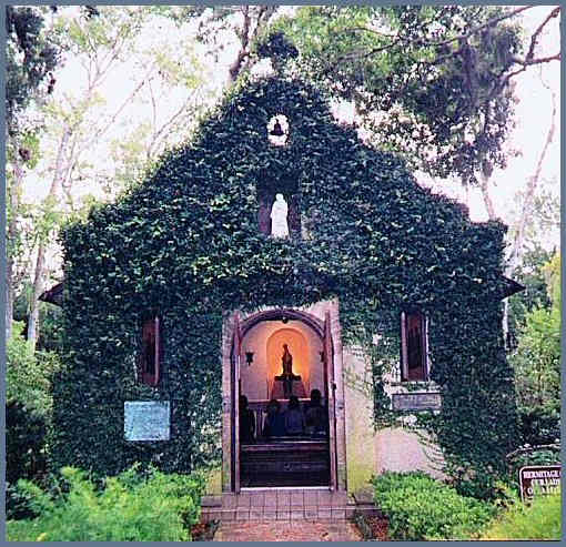 Our Lady of La Leche Church on the Mission Grounds. It is also considered one of the most haunted sites in the USA.