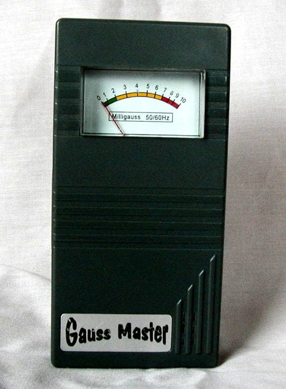 Unlike the standard EMF detector shown here, a K2 meter uses lights rather than a needle to track energy sources