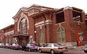 Yonkers Metro North train station near Larkin Plazal, where the Saw Mill River recently was 'daylighted' as part of the city's revival.