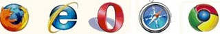 The top 5 most used browsers are listed In NO particular order ----- Is it time to update your browser?