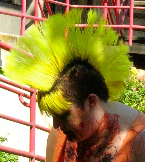 This gorgeous neon mohawk was spotted at the 2011 Seattle Red, White & Dead zombie event