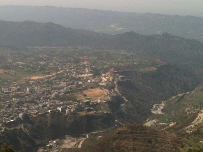 Katra Valley as seen from Mata Vaishno Devi Shrine. Jai Mata Di - Maa Vaishno Devi Yatra 2012