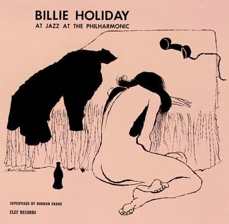 Billie Holiday "Jazz at the Philharmonic" Clef Records 169 10" LP Vinyl Record (1954) Album Cover Art by David Stone Martin