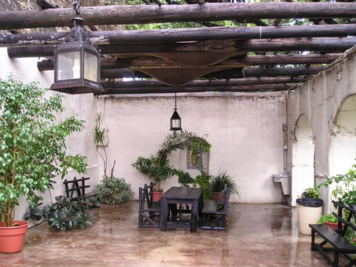 Inside of Spanish Govenors Palace in San Antonio, Texas. Built 1749