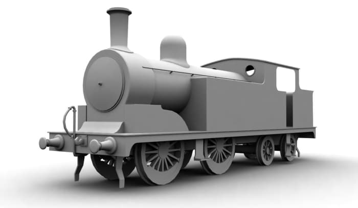 G5 outline render produced to show roughly the appearance of the locomotive for exhibition purposes. Model railway manufacturer Bachmann has expressed interest in producing a model in OO Gauge