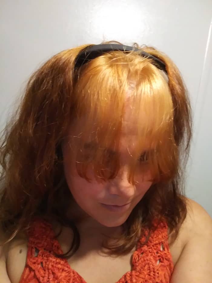 BEFORE Toning WELLA Color Charm 050 (Permanent Liquid Haircolor) WELLA Color Charm Pale Ash Blonde 940/9A (Liquid Cream Haircolor)