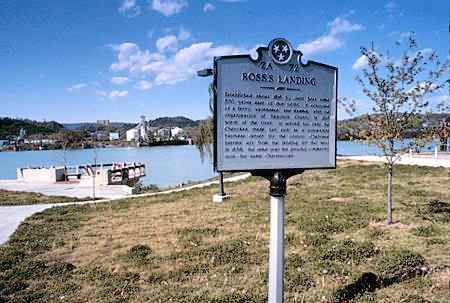 Located on the Tennessee River at the site of present-day Chattanooga, Tennessee, Cherokee parties left from the landing for the West in 1838, the same year the growing community took the name Chattanooga.