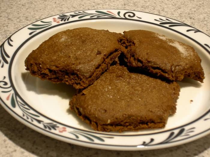 Molasses cookies from the Wikibooks Cookbook recipe